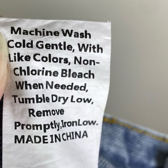 Shein Light Wash High Rise Denim Mom Jean Shorts - Picture 5 of 5